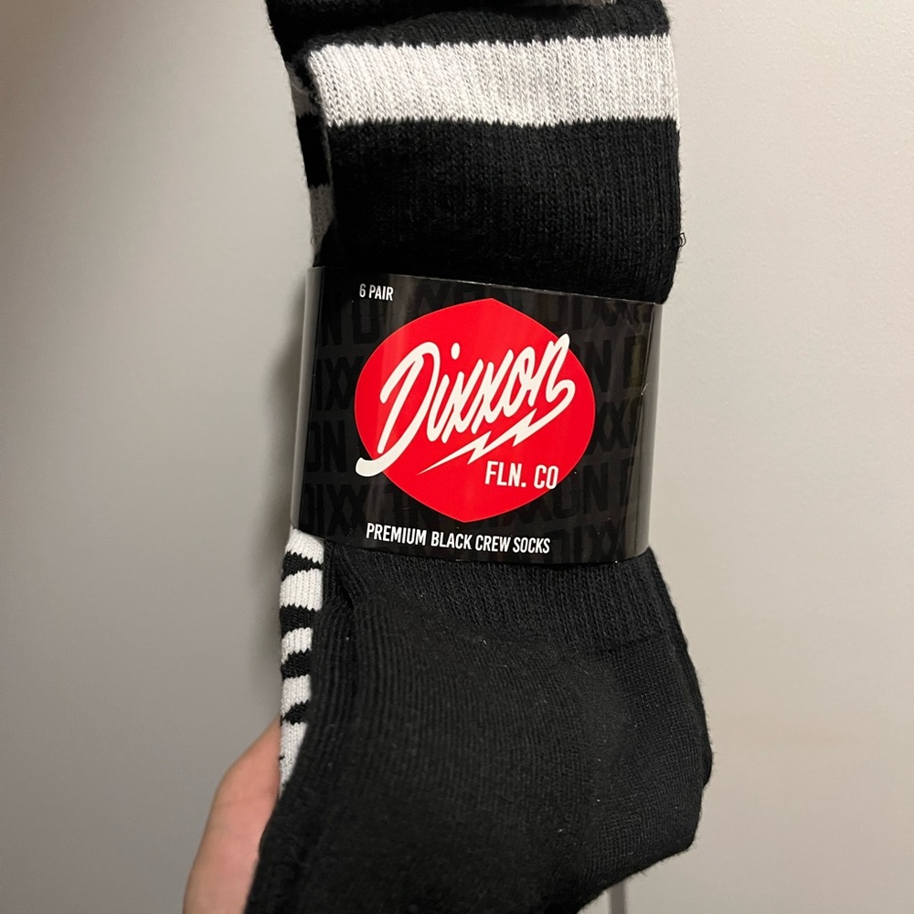 Dixxon flannel long black socks (new)